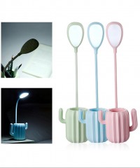 LED Cactus Desk Lamp with Pen Holder